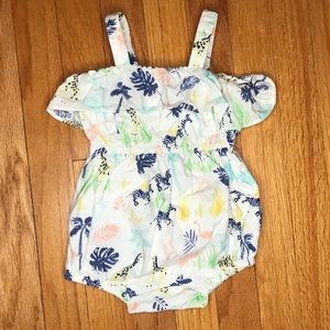 Janie and Jack safari romper 3-6 months
